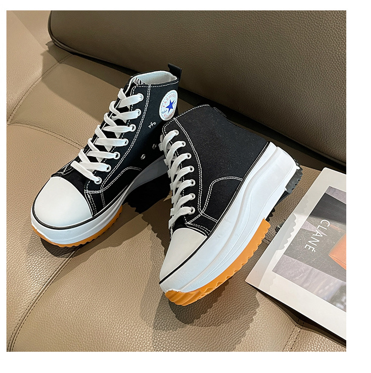 外贸大码女士高帮帆布鞋2023新款运动休闲单鞋百搭厚底透气小白鞋详情28