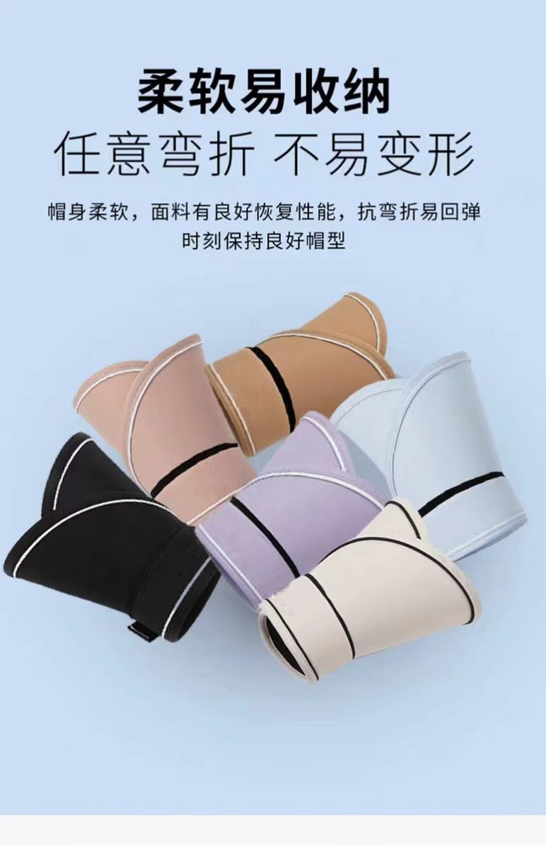 网红大帽檐防紫外线遮脸遮阳帽户外太阳帽子夏季新款空顶防晒帽女详情8