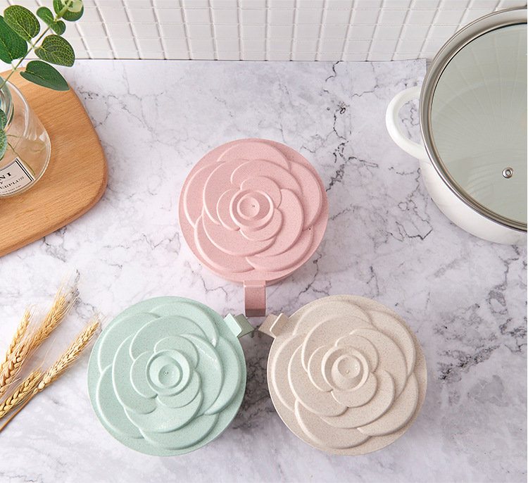 Wheat fragrance rose lid seasoning box, detachable compartments, dust-proof seasoning storage jar, kitchen press-flip lid box pic 10