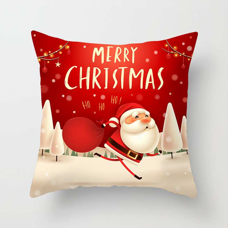 Red Santa Claus pillowcase cushions for home Christmas pic 7