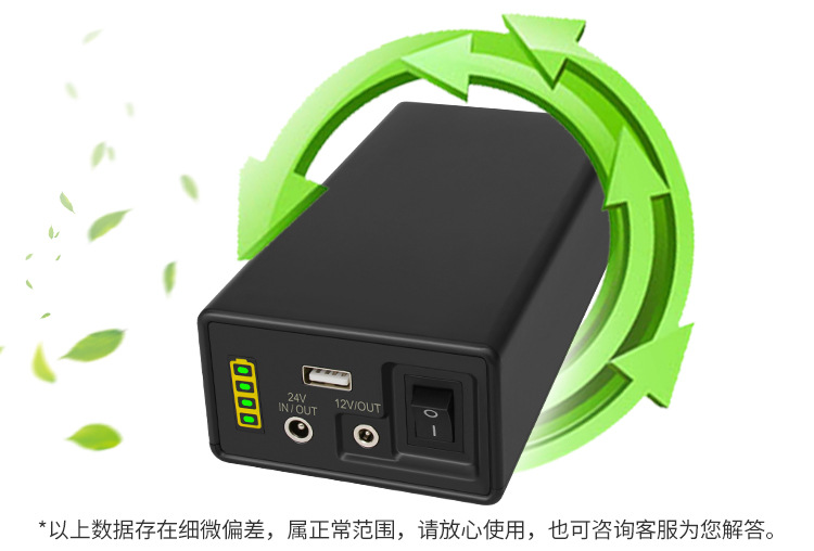 24V large-capacity 12v18650 lithium battery, small volume 5v mobile power bank, LED light strip monitoring, universal battery pic 9