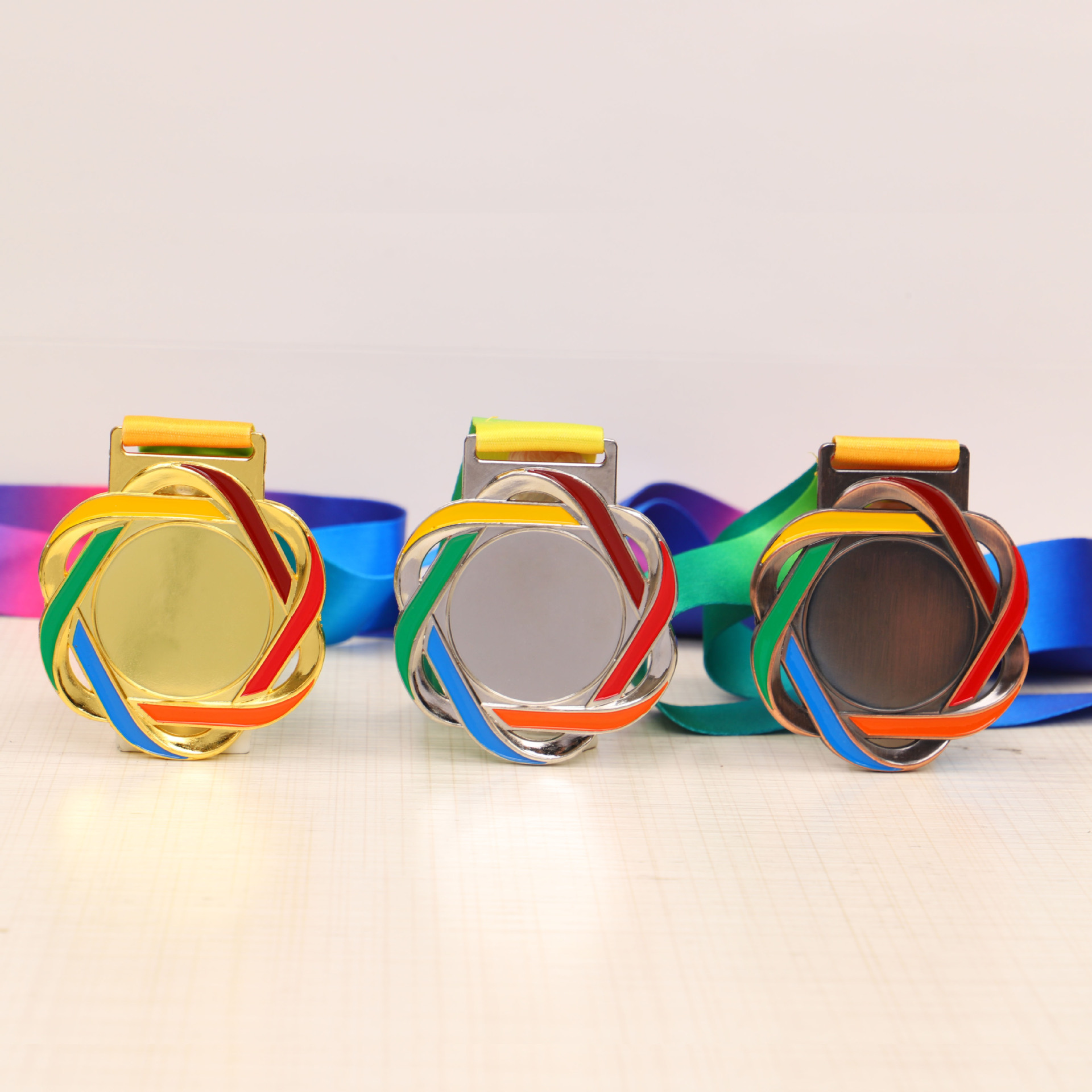 Ready-made universal metal MEDALS, marathon race wheat ear MEDALS, customized school sports meeting competition, kindergarten pic 20