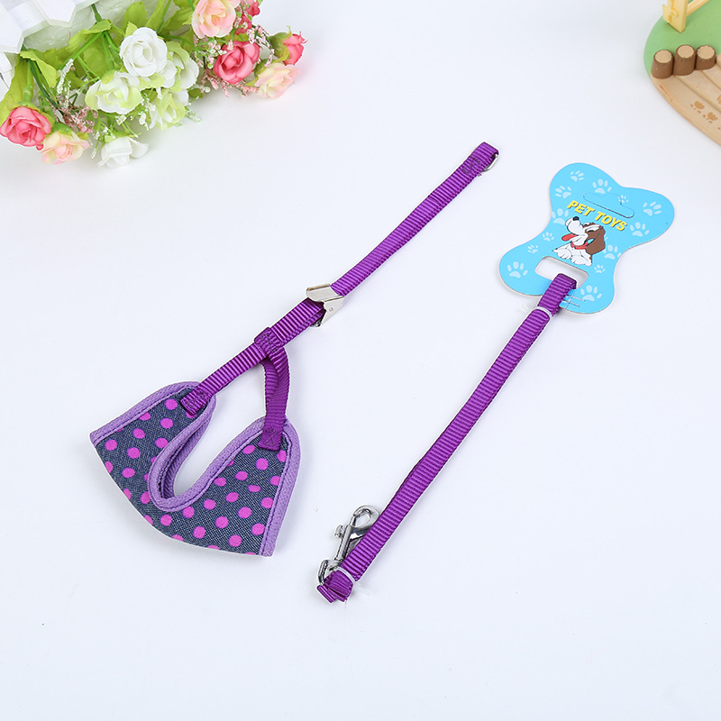 Aishangchong manufacturer offers wholesale dog leashes in stock, super fashionable polka dot sandwich breathable corsets and backcoats pic 8