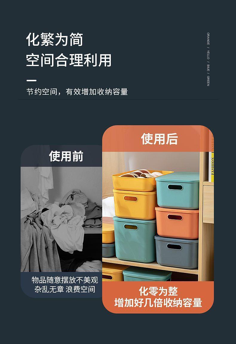 桌面收纳盒多功能杂物大容量加厚收纳筐家用零食衣物收纳整理批发详情1