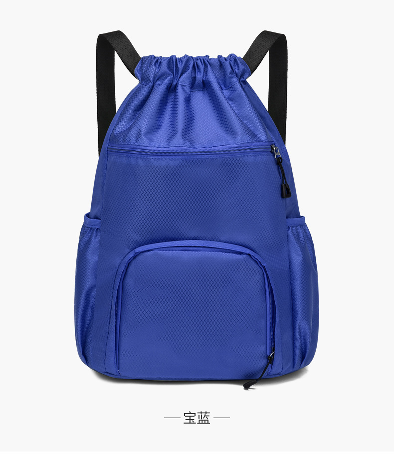 束口收纳袋大容量运动抽绳多功能篮球包干湿分离游泳包旅游双肩包详情18