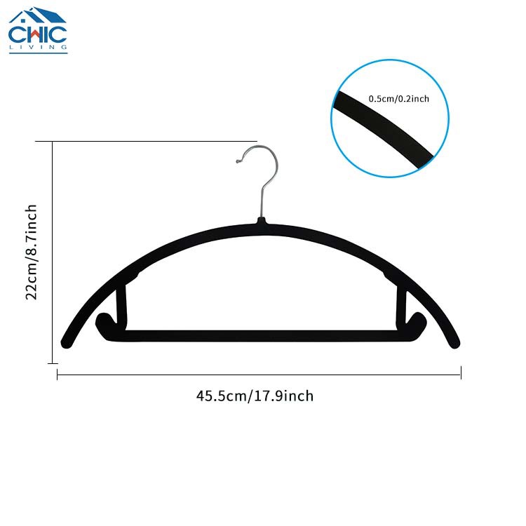 Household anti-slip, traceless, semi-circular, non-wrapping plastic multi-functional clothes rack, overcoat, down and cotton-padded clothes storage rack pic 9