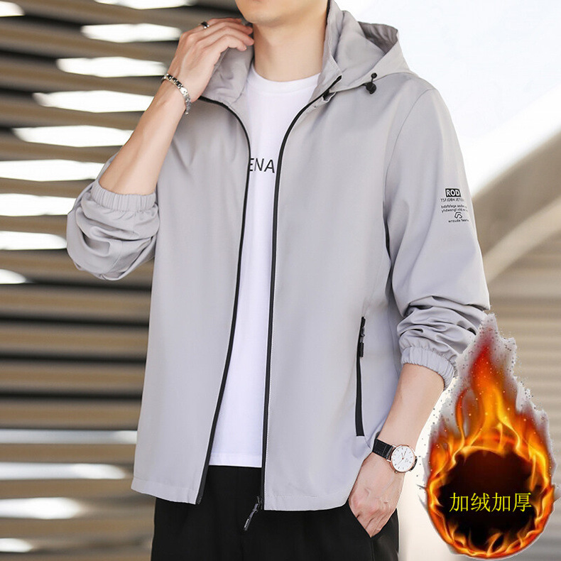 Chaqueta con capucha hombre otoño invierno 2022 casual juventud con capucha carga hombre ropa de trabajo cuello de pie hombre abrigos pic 11