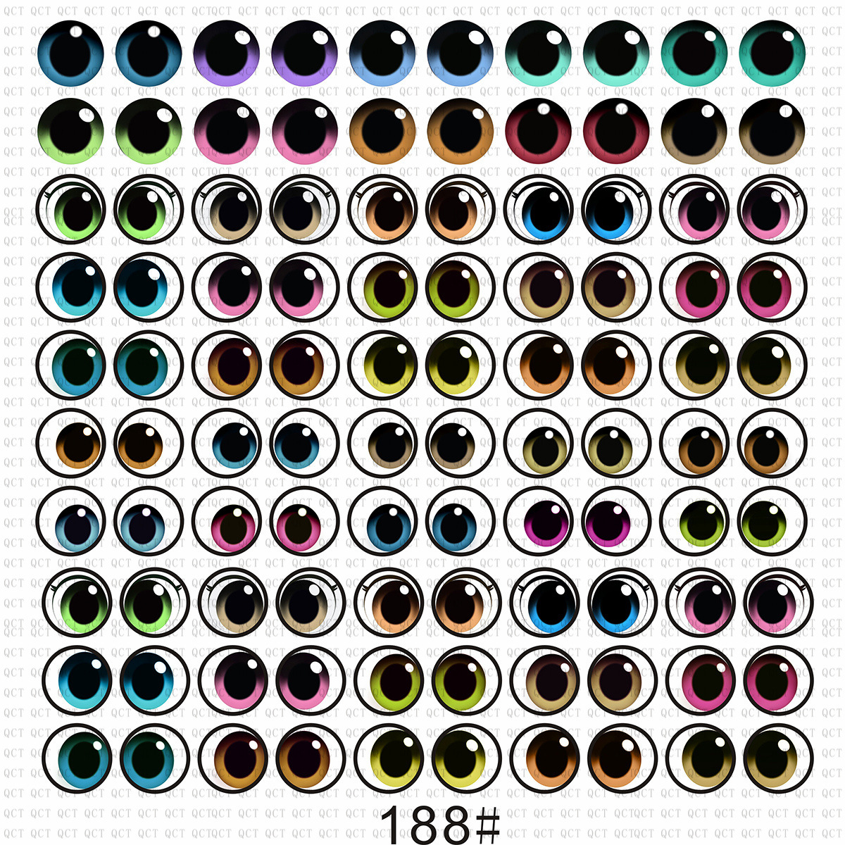 玩偶玩具芭比玻璃眼睛动漫卡通潮玩公仔diy饰品仿真玻璃眼珠眼片详情10