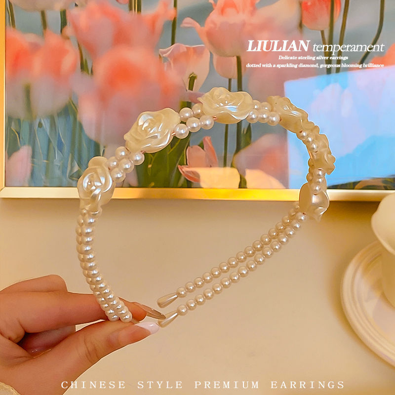 Yellow sweet high top hairband for women, 2025 new spring and summer style, high-end and versatile wide edge pressed hair clip headwear pic 8