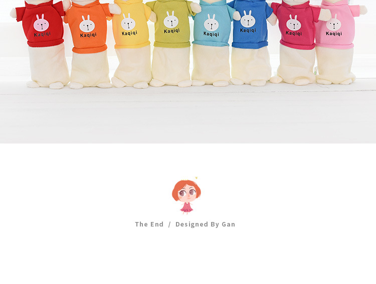 韩版卡通毛绒兔子笔袋文具袋男女小学生用品可爱创意礼品带提绳详情10