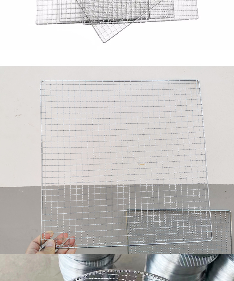 一次性包边烧烤网片 圆形方形烤网烤肉店户内烤网日式韩式烧烤网详情19