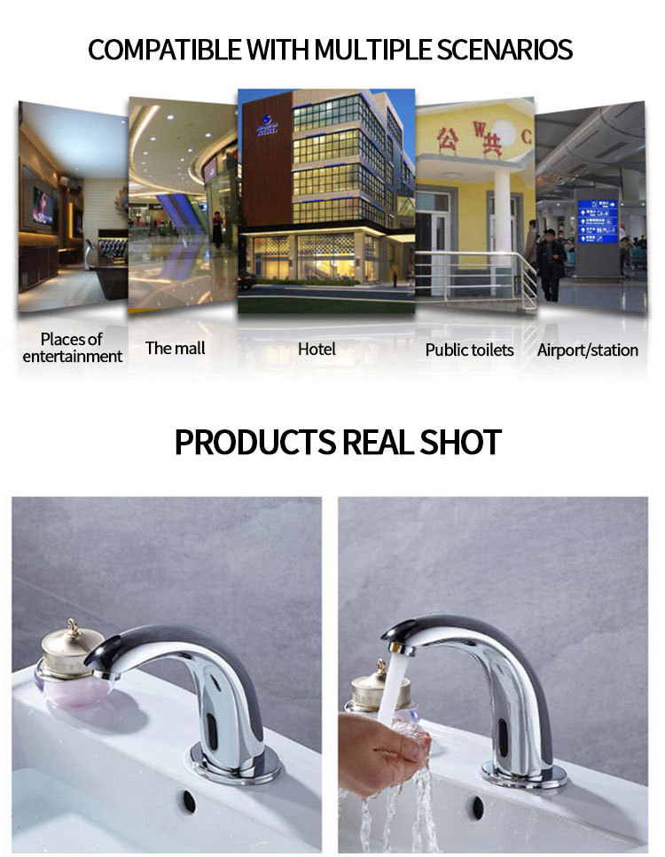 Intelligent fully automatic sensor faucet, single cold and hot infrared hand wash, household bathroom washbasin faucet, all copper pic 34