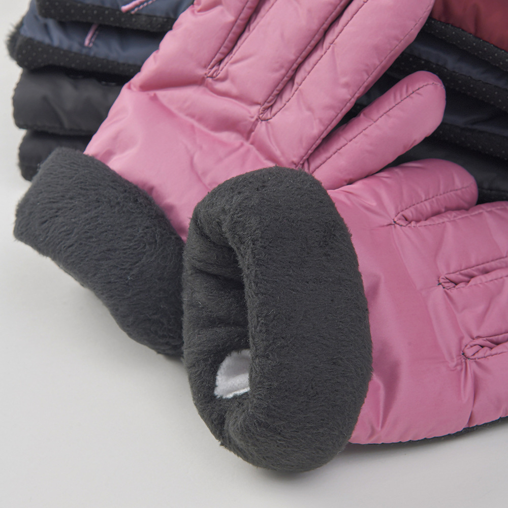 手套女冬季加厚款防滑不倒绒双色保暖骑行手套滑雪防寒成人手套详情3