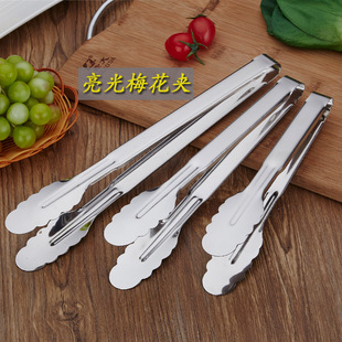 Food tongs, stainless steel barbecue tongs, buffet kitchen heat-resistant bread tongs, hotel steak tongs, grilled meat food tongs pic 3