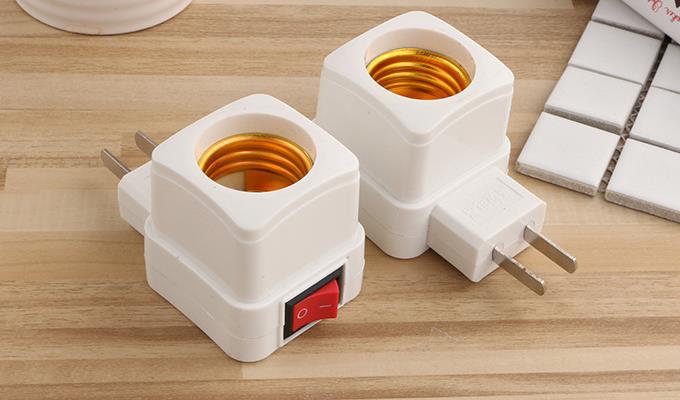 Household e27 lamp cap, pipe-shaped screw-type lamp socket, plug-in night light with switch, lamp socket conversion, direct supply lamp cap pic 24
