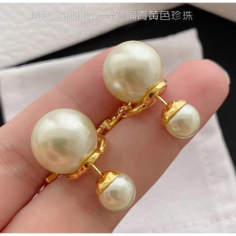 D迪家新款字母流苏耳环女金色前后珍珠CD耳钉高级感项链手链耳饰详情6