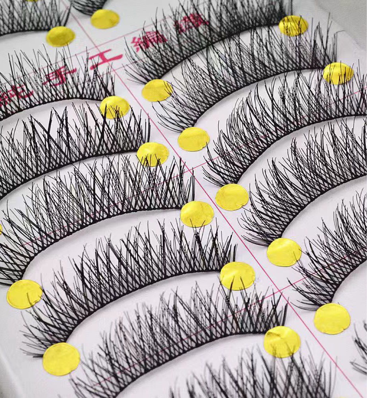 Taiwanese box set M14 false eyelashes, natural and realistic with crossed cotton thread stems, messy nude makeup style pic 5