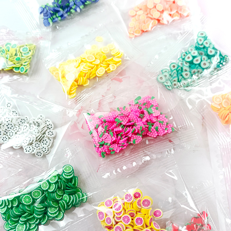 Christmas soft clay nail art slices, 5MM mixed style, 50g small bag, cross-border festival party DIY accessories pic 7