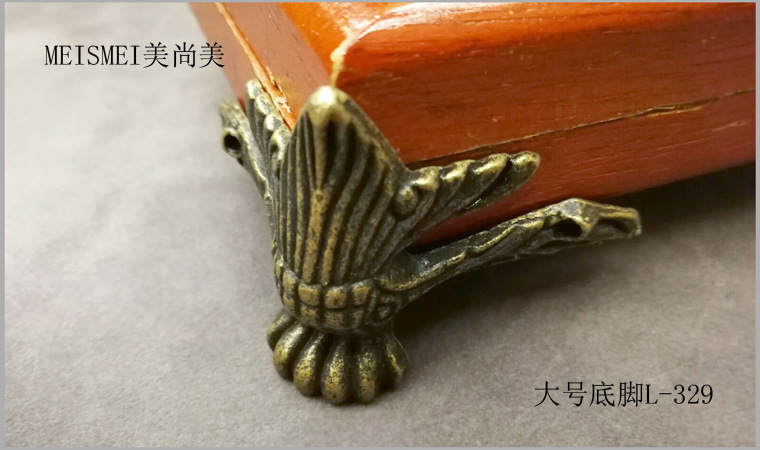 Antique base furniture, hardware base, wooden box, gift box, corner guard, alloy base, bronze color base, 1.2cm-3cm pic 12