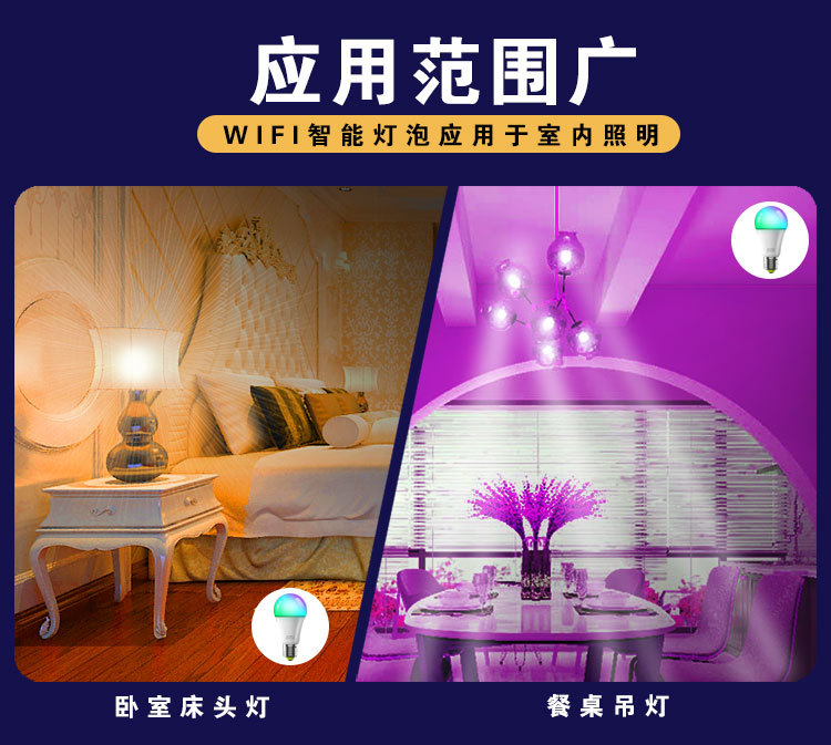 10W smart bulb murder mystery game atmosphere light cross-border exclusive supply source manufacturer supports ALEXA voice /APP control pic 4