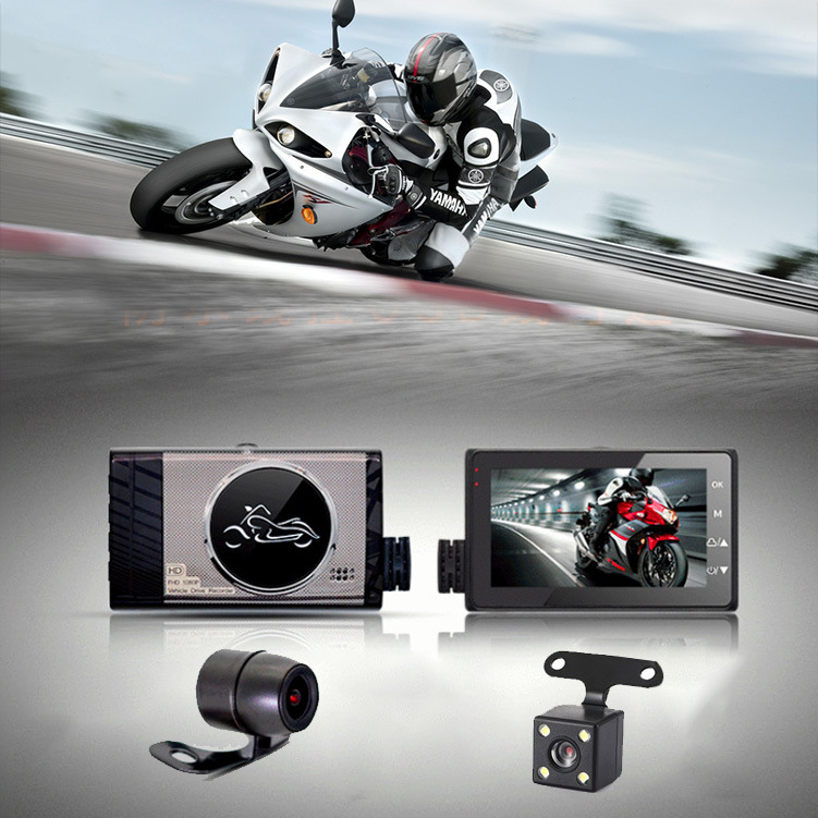 Cross-border motorcycle dashcam with dual-lens front and rear dual recording, motorcycle, electric bike and electric bike riding video recorder pic 3