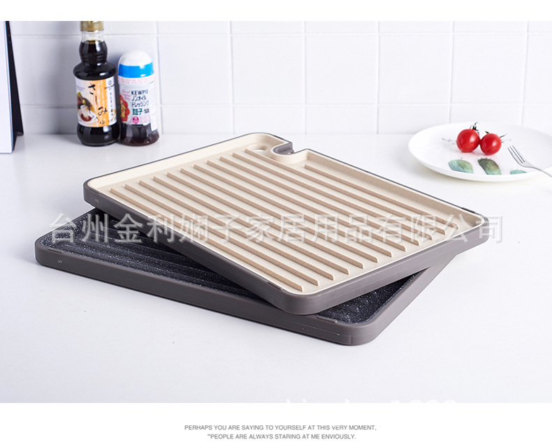 Household cutting board, multi-functional chopping board, creative cutting board, plastic cutting board, kitchen rolling board, cup holder, can be used as a draining plate pic 8