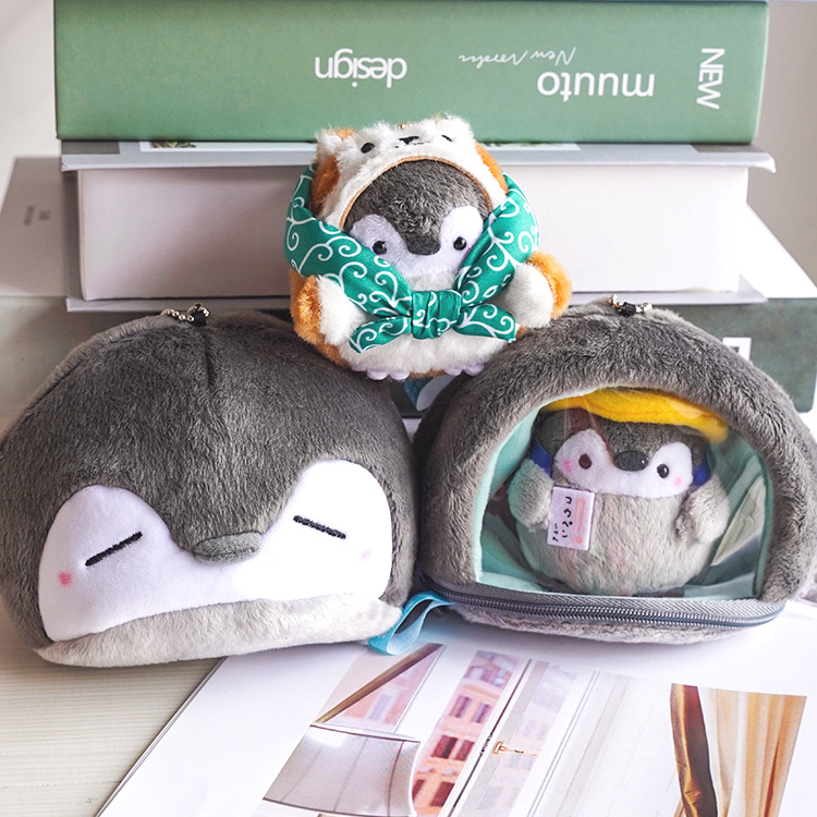 Japanese-style positive energy koi and penguin plush dolls, small pendants, bags, pendants, dolls, keychains, toy dolls pic 11