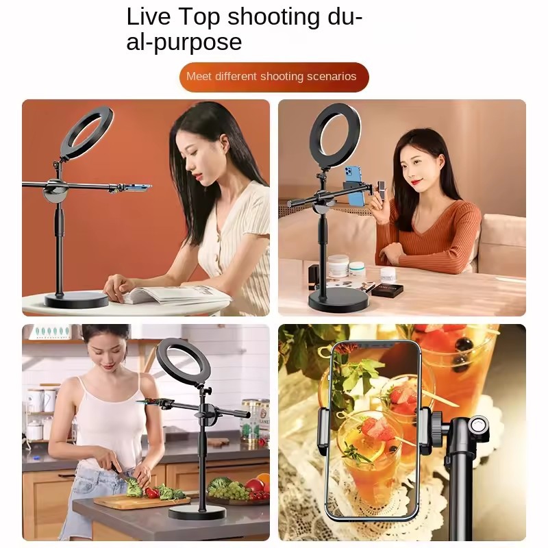 Desktop professional shooting fill light, live streaming online classes, Douyin food anti-shake stick, Internet celebrity selfie, mobile phone overhead shooting stand pic 19