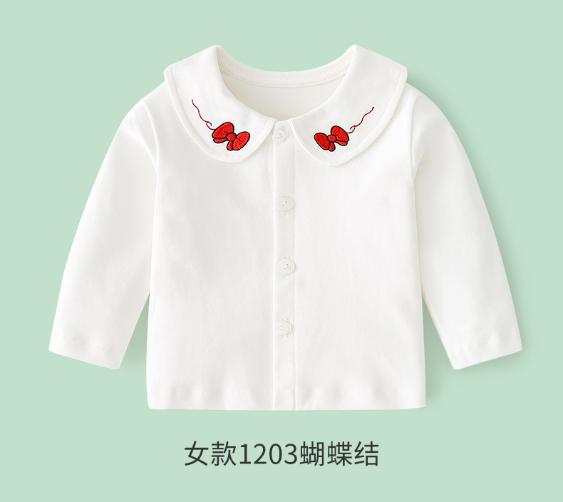 婴儿衣服春装宝宝打底衫翻领儿童卡通长袖衬衫纯棉男女童T恤上衣详情14