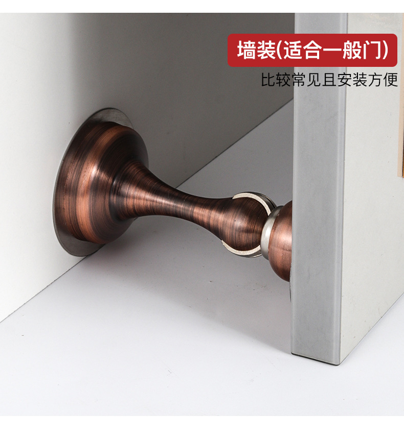 304不锈钢门吸 卧室衣柜推拉门免打孔隐形静音防撞强磁力门档门碰详情40