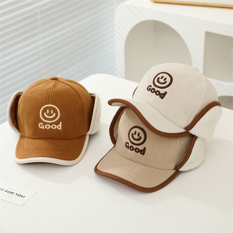 儿童帽冬男童毛呢加绒护耳雷锋帽宝宝鸭舌帽保暖棒球帽韩版学生潮详情6