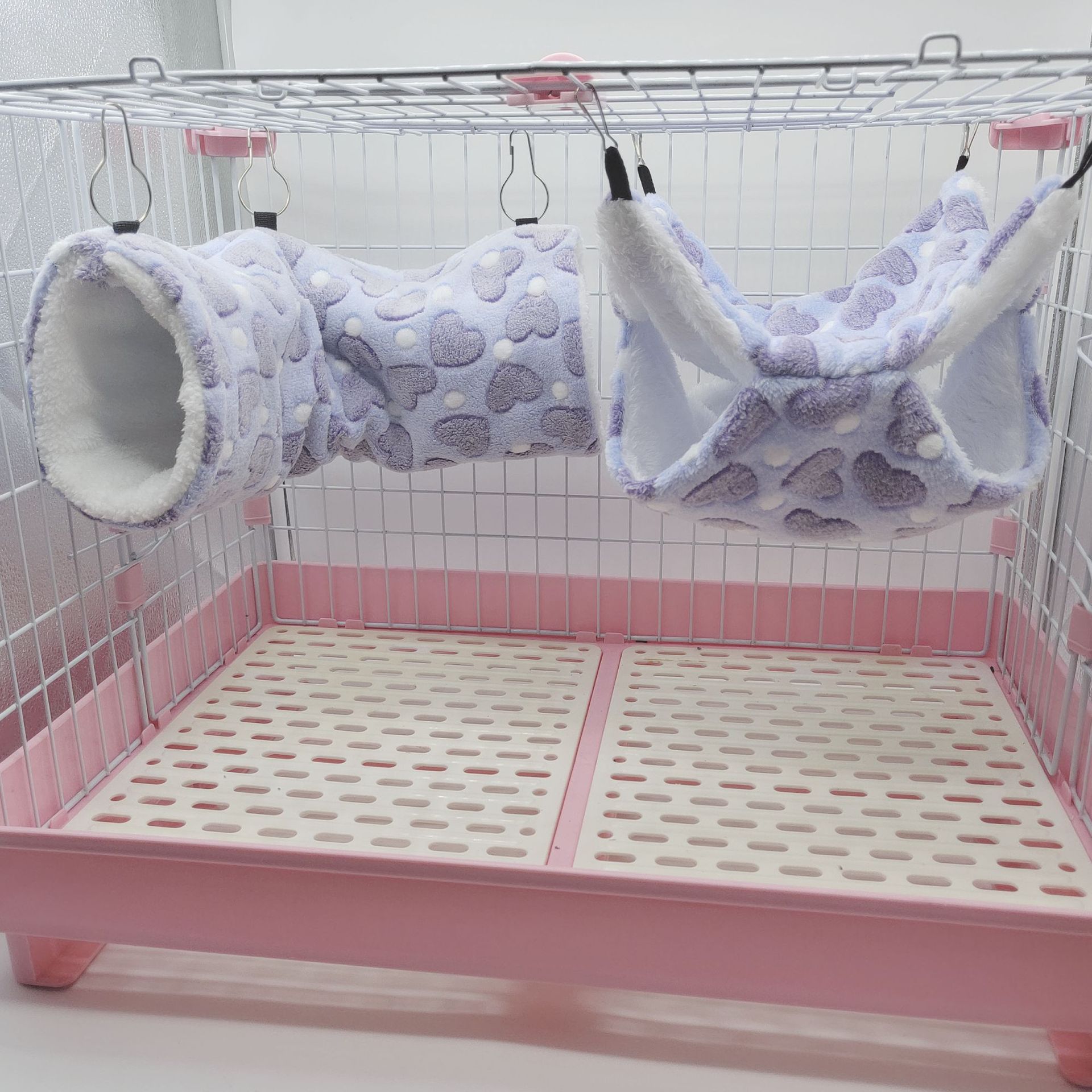 蜜袋鼯保暖双层夹层吊床小宠吊床悬挂式松鼠睡袋宠物用品仓鼠吊床详情6