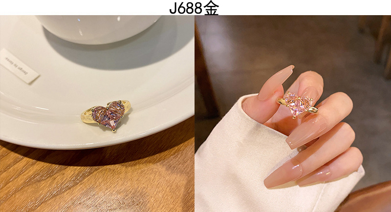 Korean high-end zircon pearl rings for women, retro, niche and light luxury open-top rings, ins style jewelry wholesale pic 32