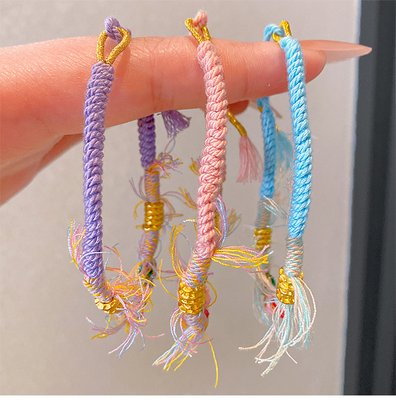 The Dragon Boat Festival Five-Color Rope 2025 New Style Children's cute little zongzi Five-color thread woven hand rope Adult bracelet accessory pic 5
