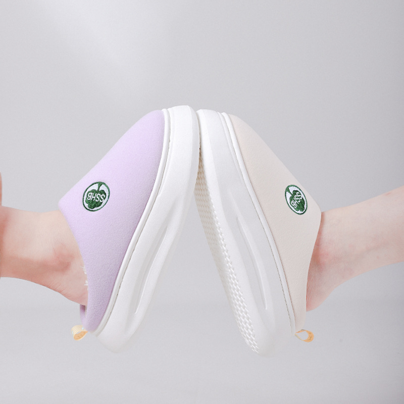 Wholesale of new autumn and winter home indoor and outdoor latex-filled cotton slippers for women, durable couple cotton slippers for men pic 16