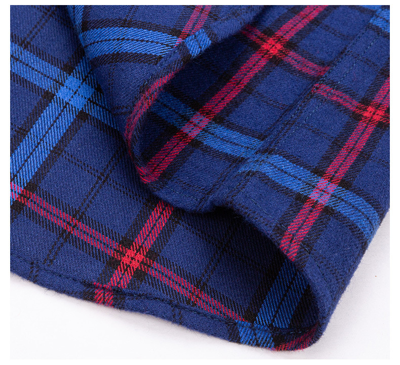 日系复古格子衬衫男长袖纯棉磨毛时尚休闲跨境外贸春秋新款潮衬衣详情21