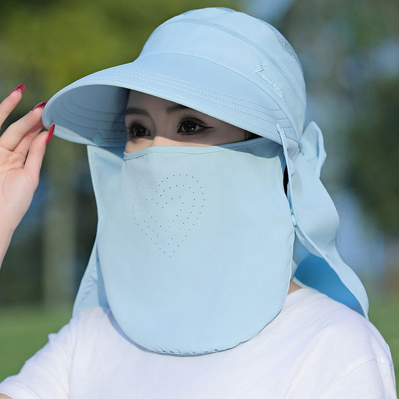 多功能可拆卸遮阳帽子女士夏季大沿防晒沙滩渔夫帽多种戴法采茶帽详情27