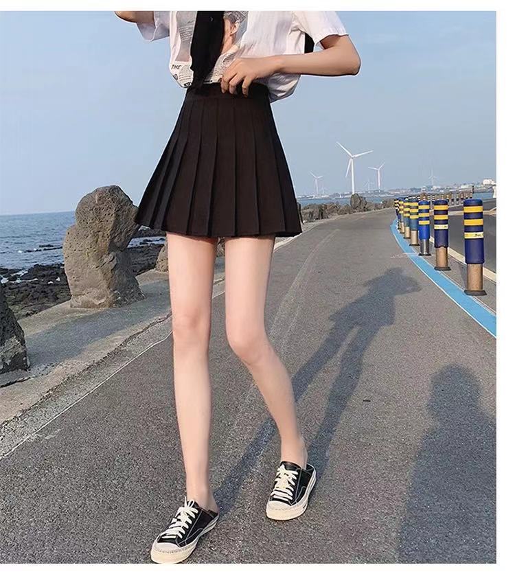 Pleated skirt 2023 new large-sized half skirt for women, JK skirt for spring and summer, all-roundable for chubby girls, high-waisted short skirt, A-line skirt pic 14