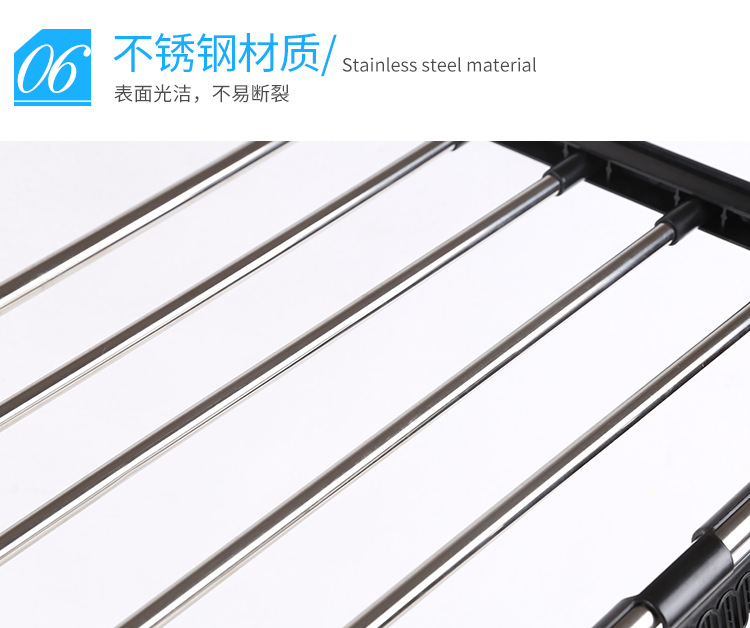 Stainless steel multi-functional folding balcony shoe drying rack, windowsill diaper drying rack, towel hanger, one-piece consignment pic 50