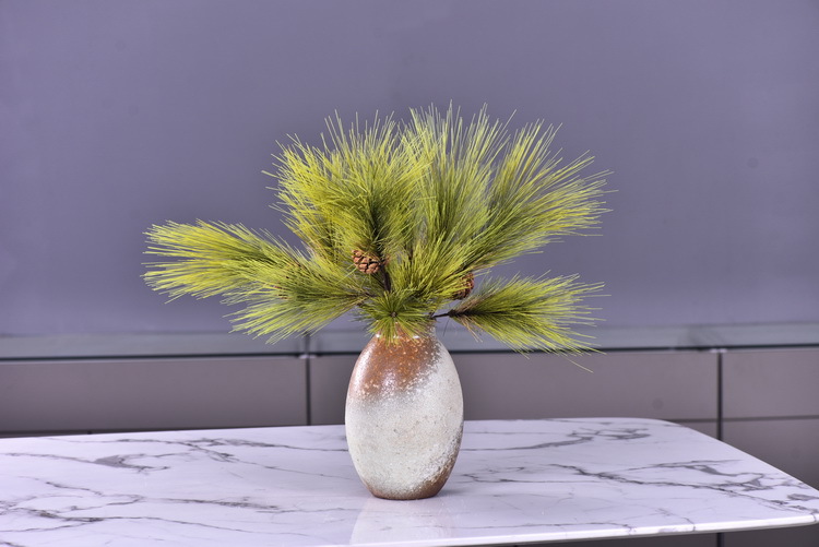 Factory direct sales of artificial Masson pine, Wabi-sabi style, Chinese Zen style artificial plants, wedding and banquet decoration green plants, pine needles pic 35
