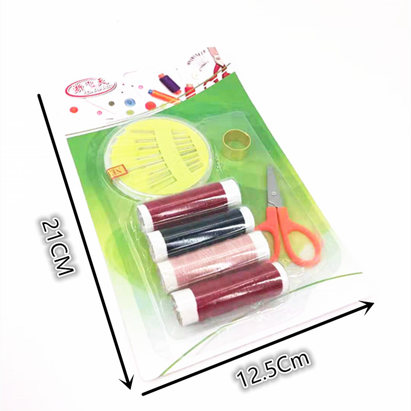 Household needle, thread and scissors set, household yarn scissors, sewing, mending, sewing kit, 2-yuan store supply, daily necessities pic 1