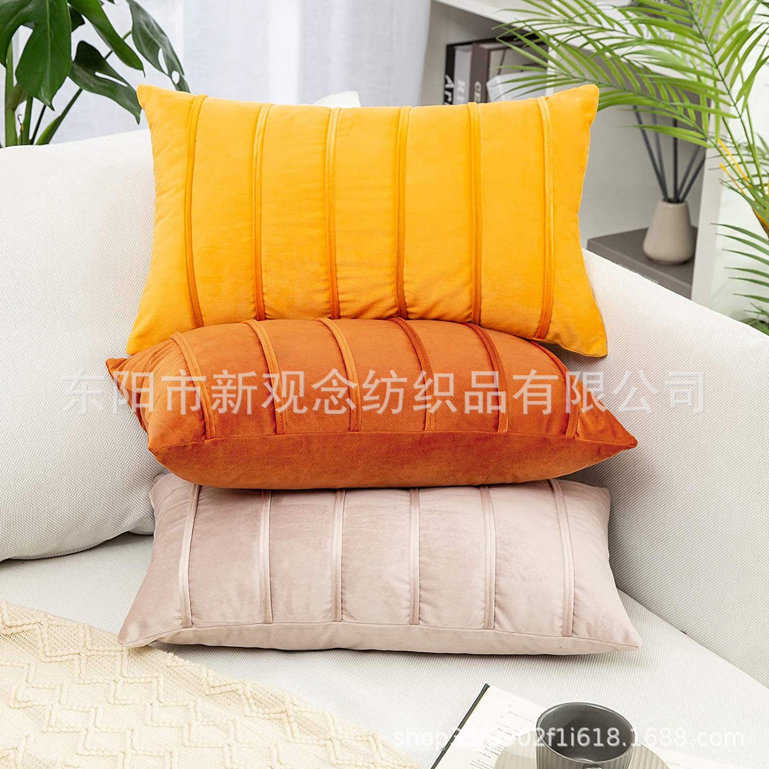 Wholesale factory direct sales of new Dutch velvet waist pillow, velvet throw pillow, light luxury pressure rope, creative throw pillow cover and cushion pic 26