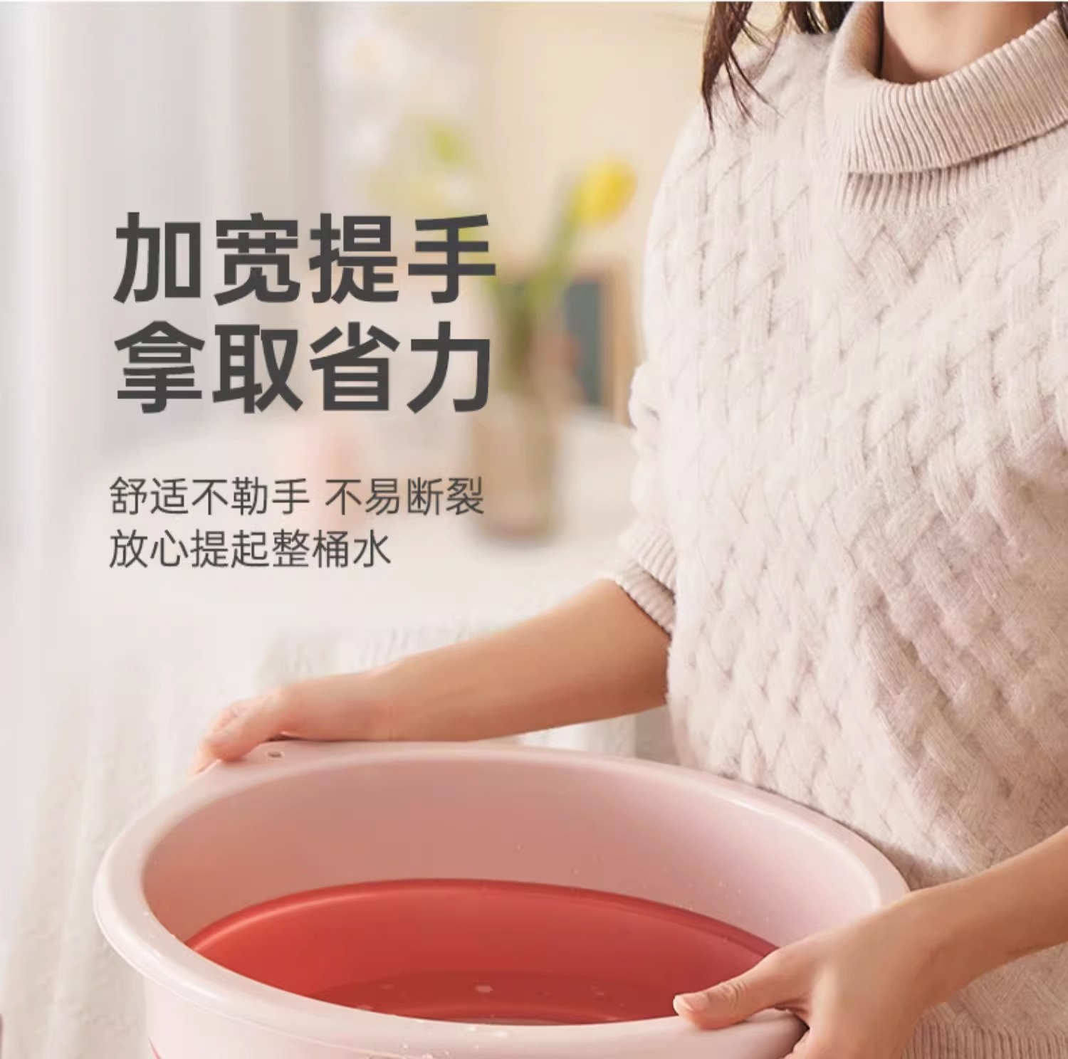折叠泡脚桶过小腿加高过膝洗脚桶足底按摩足浴盆便携式加厚洗脚盆详情14
