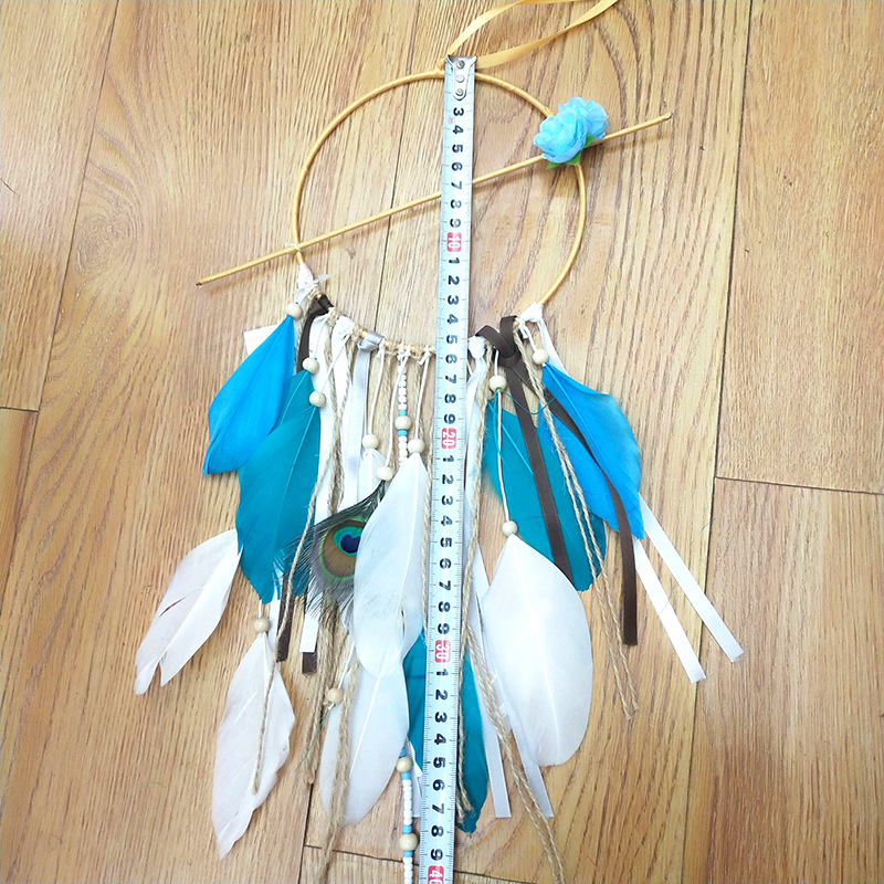 Factory wholesale vintage tassel feather dream catchers, creative feather decorations for room decoration, and dream nets pic 5