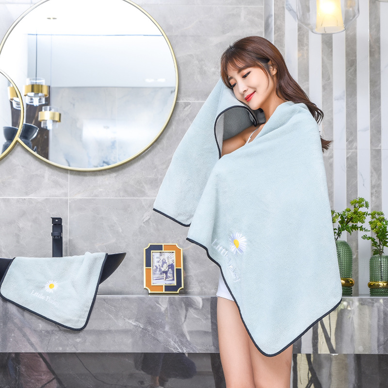 【LOVELY HOME】【 Chi Jia 】 Coral Velvet 35*75 Towel Absorbent and Soft Manufacturer wholesale Face Towel Gift Logo Daisy Home Bath Towel Beach Towel pic 8
