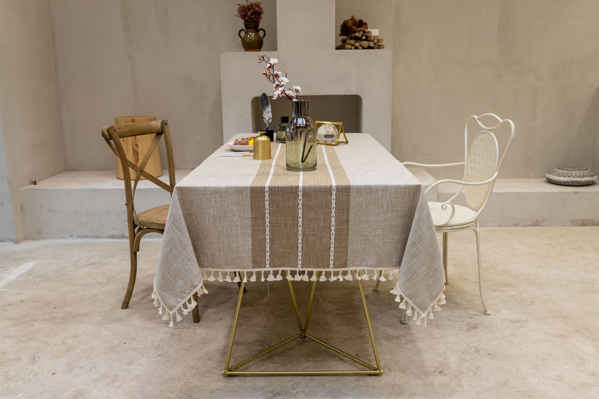 Cross-border home textile cotton and linen embroidered tablecloth, party dust-proof, Christmas festival, kitchen, banquet and gathering bestseller tablecloth pic 23