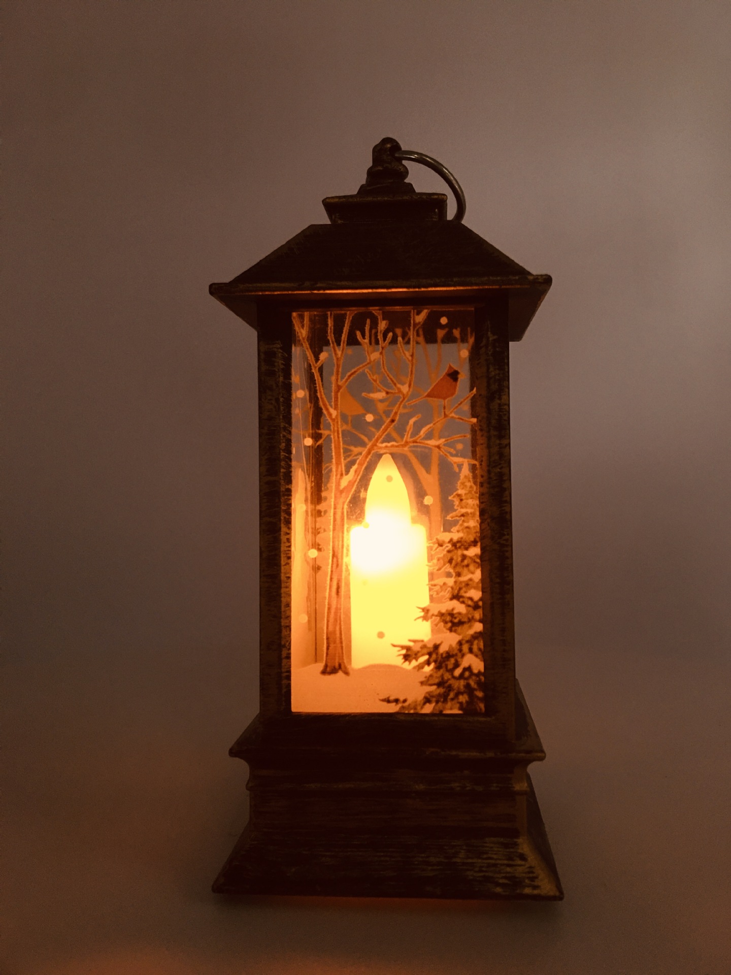 2021 New retro small square wind lamp, Christmas gift and handicraft, night light, LED snowman for the elderly, decorative lamp pic 3