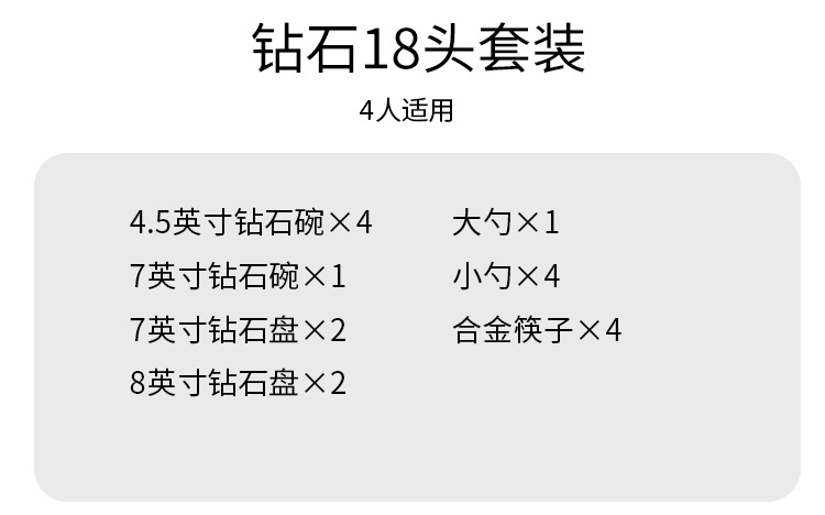 陶瓷餐具套装家用钻石碗碗碟碗盘高颜值乔迁新居房地产礼品全套详情12
