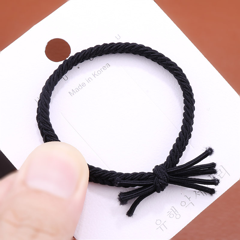 Korean version cute colorful woven rubber bands, candy-colored knotting hair ties, spring-colored hair bands, bows, forest girl headwear pic 7