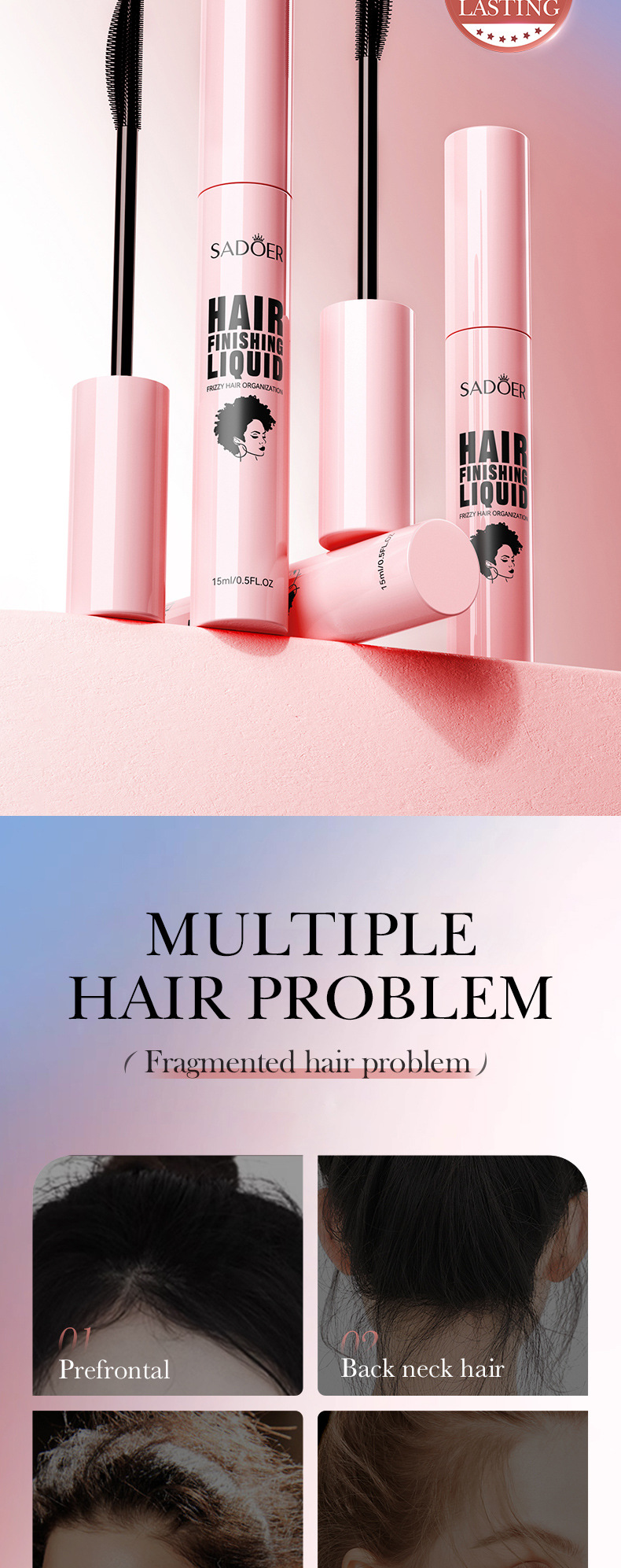 SADOER Hair Styling and disheveled hair Styling Liquid in full English, cross-border export wholesale, exclusively for export pic 16